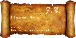 Fleiner Nóra névjegykártya